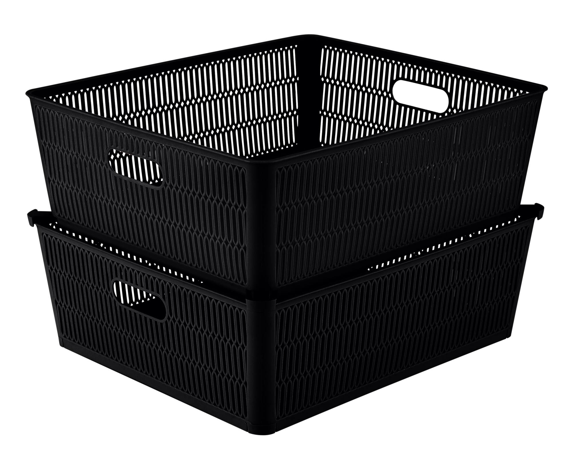Simplify Slide 2 Stack It Shallow Tote Baskets